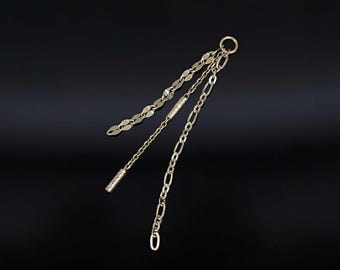 Largo • 14K Solid Gold Triple Mixed Chain Charm