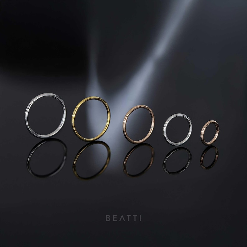Tiny Cartilage Hoop/Clicker Hoop/Tiny Hoop Earrings/Tragus Earring/Small Hoop/Tragus Hoop/Seamless Hoop/Infinite Hoop Piercing/Helix zdjęcie 3