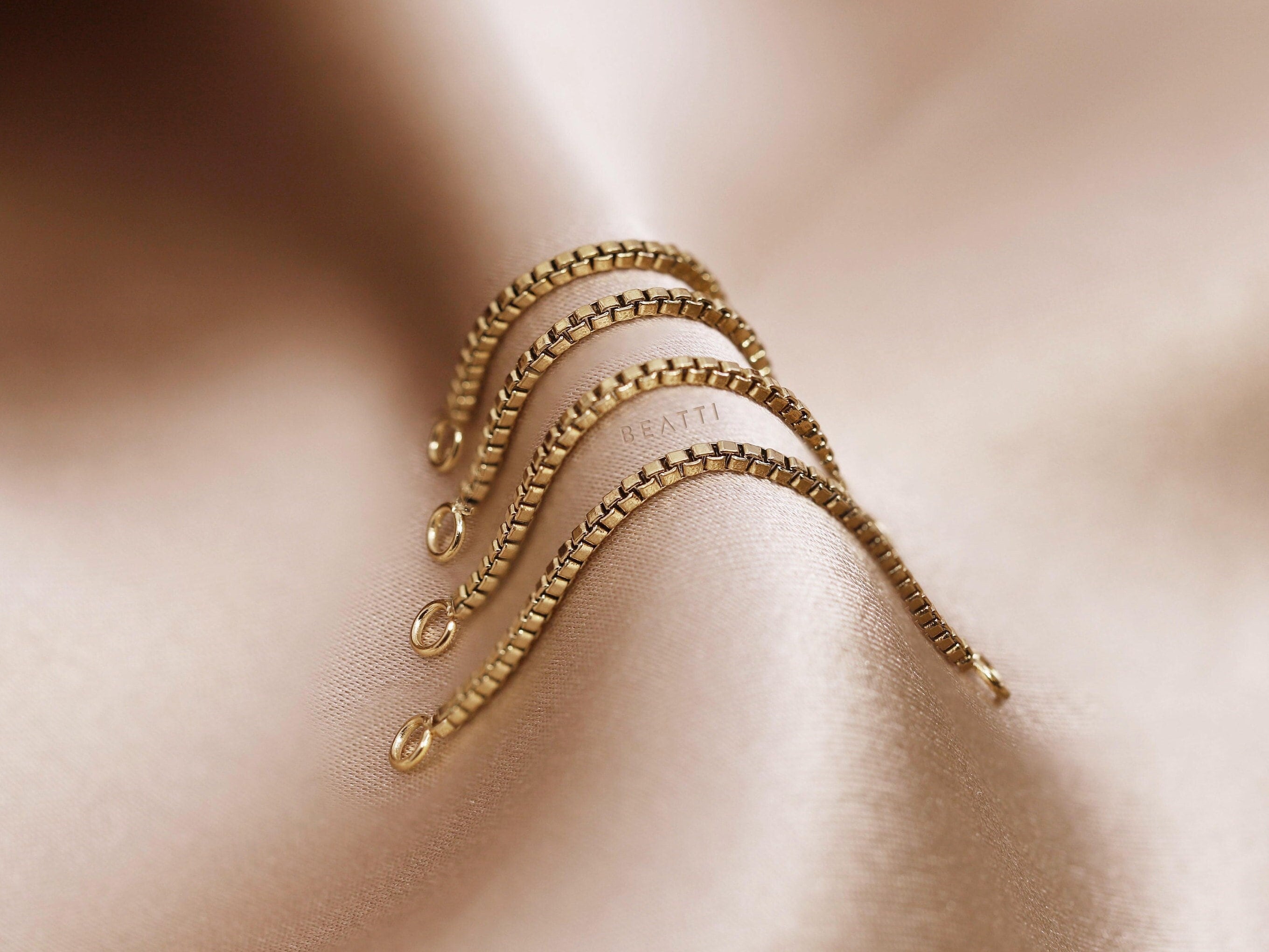 NEW • BEATTI Draping Chain Collection • Box Chain Delicate Chain • Piercing Chains • Conch Chains • Cartilage Chains