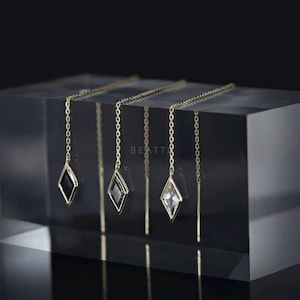 NEW ‣ Ray • Diamond Cut Gemstone Chain Threader • Silver Gold Chain Threader • Diamond Cut Gemstone Threader