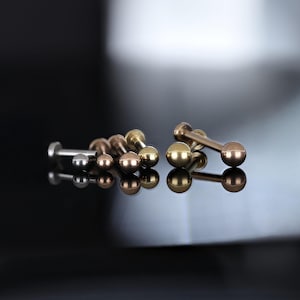 16G/18G/20G • Tiny Ball Threadless Push Pin Labret Stud • 2mm/2.5mm/3mm Cartilage earring • Tragus stud • Flat Back Earring