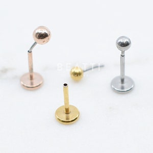 16G/18G/20G Tiny Ball Threadless Push Pin Labret Stud 2mm/2.5mm/3mm Cartilage earring Tragus stud Flat Back Earring image 3