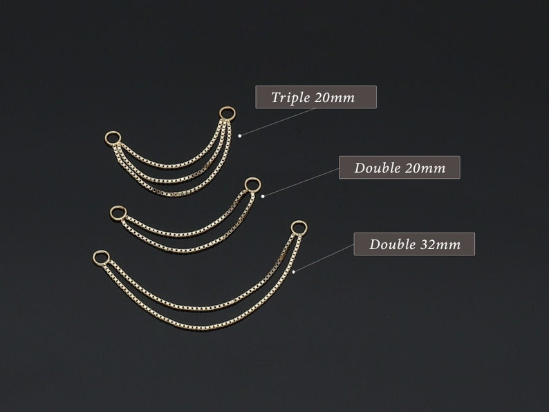 NEW Vicenza 14K Solid Gold Box Chain Attachment 14K Gold Etsy