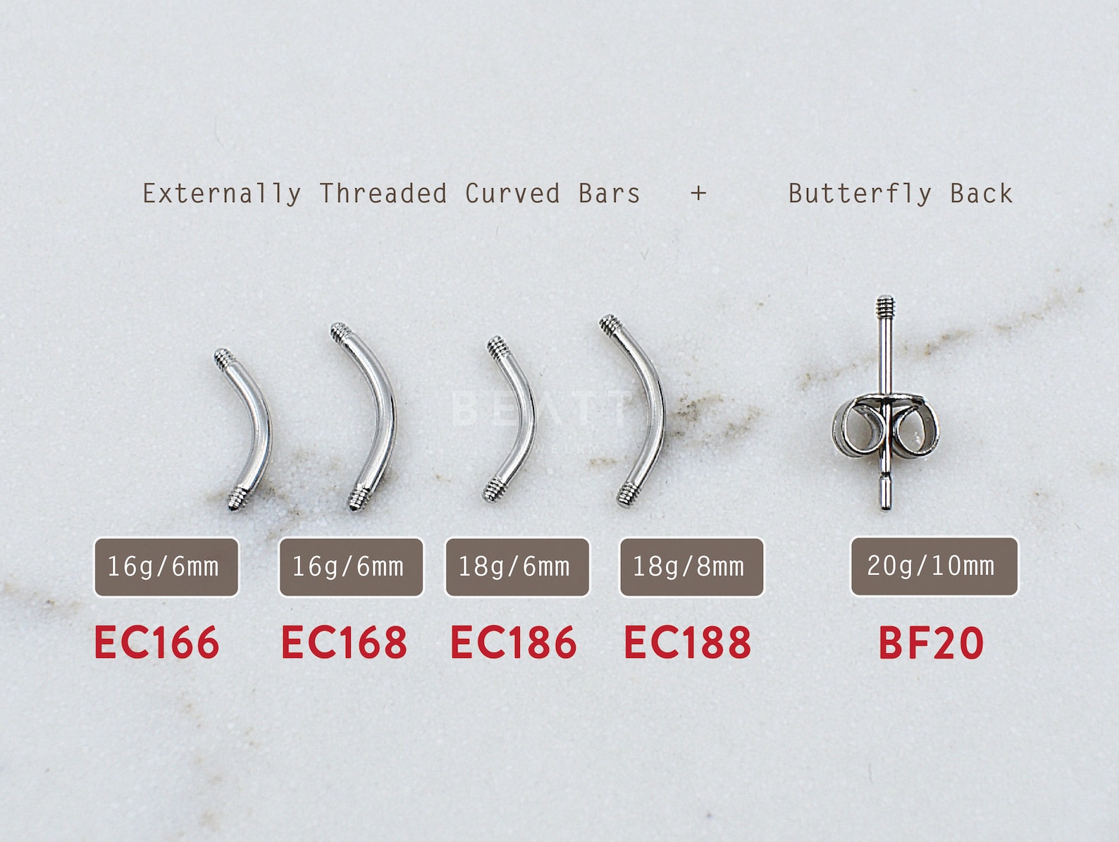 Parts and Back Replacements Piercing Parts Replacement Bars Etsy