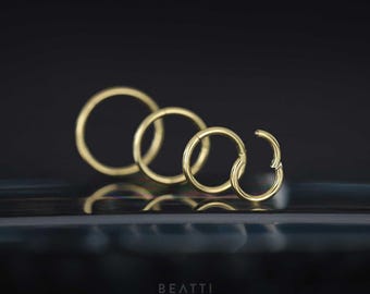 NEW ‣ 16G / 18G Titanium Seamless Clicker Hoop • Verified Titanium Hoop • Cartilage Hoop  • Tragus • Helix • Conch • Ear lobe • Hoop
