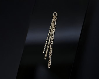 Arno • 14K Solid Gold Triple Mixed Chain Charm