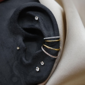16G / 18G Conch Clicker Hoop, 16g/18g  Conch Ring, Slim Hoop Earring, Eternity Clicker, Seamless Hinged Clicker, Cartilage Clicker