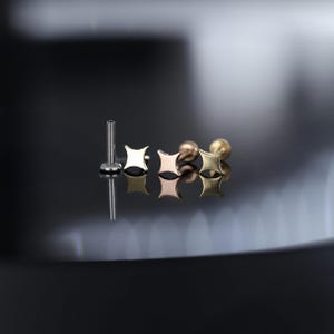 NEW ‣ 20G/18G/16G Tiny Sparkle Star Threadless Push Pin Labret Stud • Sparkle Star Cartilage earring • Tragus/Conch • FlatBack Earrings