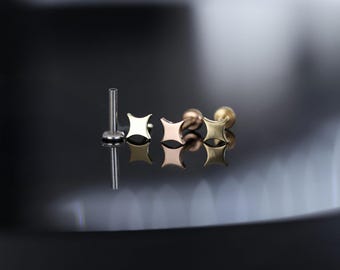 NEW ‣ 20G/18G/16G Tiny Sparkle Star Threadless Push Pin Labret Stud • Sparkle Star Cartilage earring • Tragus/Conch • FlatBack Earrings