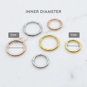 Tiny Cartilage Hoop/Clicker Hoop/Tiny Hoop Earrings/Tragus Earring/Small Hoop/Tragus Hoop/Seamless Hoop/Infinite Hoop Piercing/Helix zdjęcie 4