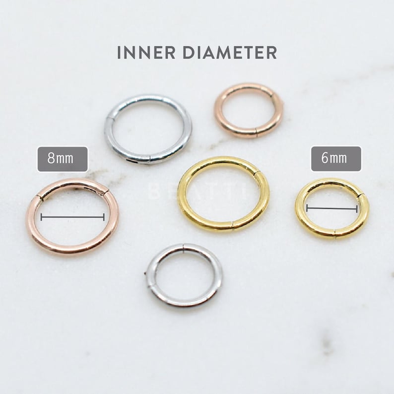 Tiny Cartilage Hoop/Clicker Hoop/Tiny Hoop Earrings/Tragus Earring/Small Hoop/Tragus Hoop/Seamless Hoop/Infinite Hoop Piercing/Helix zdjęcie 4