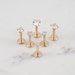 16G Gold Titanium Anodized Labret studs/ 1.5mm - 4mm Cartilage earring/Tragus stud/Internal thread/Lip rings/Monroe/Forward helix 