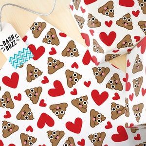 Carta da confezione Emoji Poop, Carta da confezione, Carta da regalo divertente, confezione regalo meme, regalo Dank Meme, carta da regalo Meme Valentine