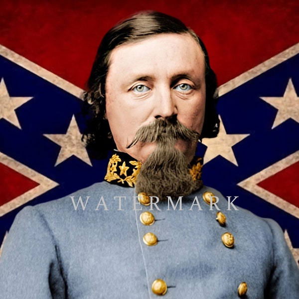 Confederate General George Pickett Custom Digital Oil Painting - Civil War - DIGITAL DOWNLOAD