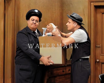 Custom DIGITAL DOWNLOAD Colorized Digital Photo Painting of Legendary Actor Jackie Gleason - The Honeymooners - A Dog's Life