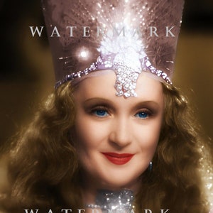 Custom DIGITAL DOWNLOAD Colorized Digital Photo Painting of Glinda the Good Witch from the Wizard of Oz