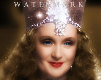 Custom DIGITAL DOWNLOAD Colorized Digital Photo Painting of Glinda the Good Witch from the Wizard of Oz