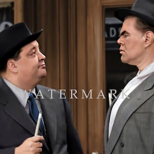 Custom DIGITAL DOWNLOAD Colorized Digital Photo Painting of Legendary Actor Jackie Gleason - The Honeymooners - Ralph and Harvey