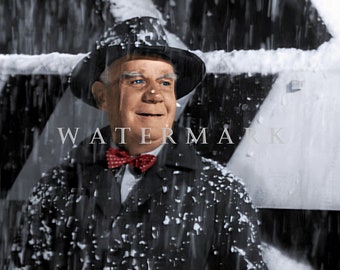 Custom DIGITAL DOWNLOAD Colorized Digital Oil Painting from the Classic Christmas Movie It's a Wonderful Life