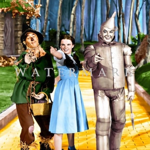 Custom DIGITAL DOWNLOAD Colorized Digital Photo Painting of Judy Garland as Dorothy from the Wizard of Oz