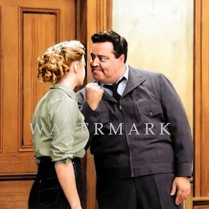 Custom DIGITAL DOWNLOAD Colorized Digital Photo Painting of Legendary Actor Jackie Gleason - The Honeymooners