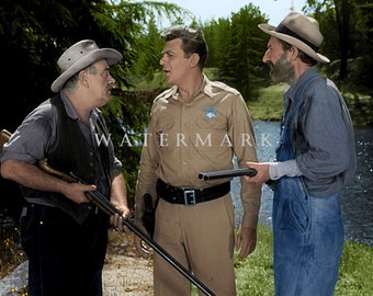 The Andy Griffith Show DIGITAL DOWNLOAD Custom COLORIZED Digital Photo - Wakefield and Carter Feud