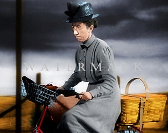 Custom DIGITAL DOWNLOAD Colorized Digital Photo Painting of Miss Gulch from the Wizard of Oz