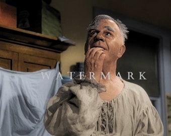 Custom DIGITAL DOWNLOAD Colorized Digital Oil Painting from the Classic Christmas Movie It's a Wonderful Life