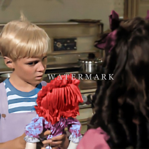 Dennis the Menace - Jay North and Jeannue Russell - Custom Colorized Digital Photo Painting DIGITAL DOWNLOAD