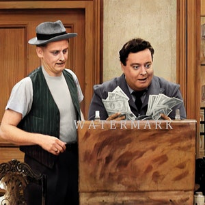 Custom DIGITAL DOWNLOAD Colorized Digital Photo Painting of Legendary Actor Jackie Gleason - The Honeymooners Funny Money