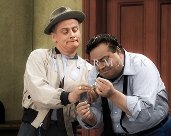Custom DIGITAL DOWNLOAD Colorized Digital Photo Painting of Legendary Actor Jackie Gleason - The Honeymooners