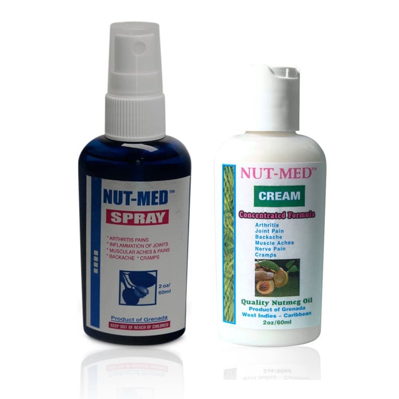 NUTMED Spray & Cream 60ml Nutmed Grenada Nutmeg Pain Relief Etsy