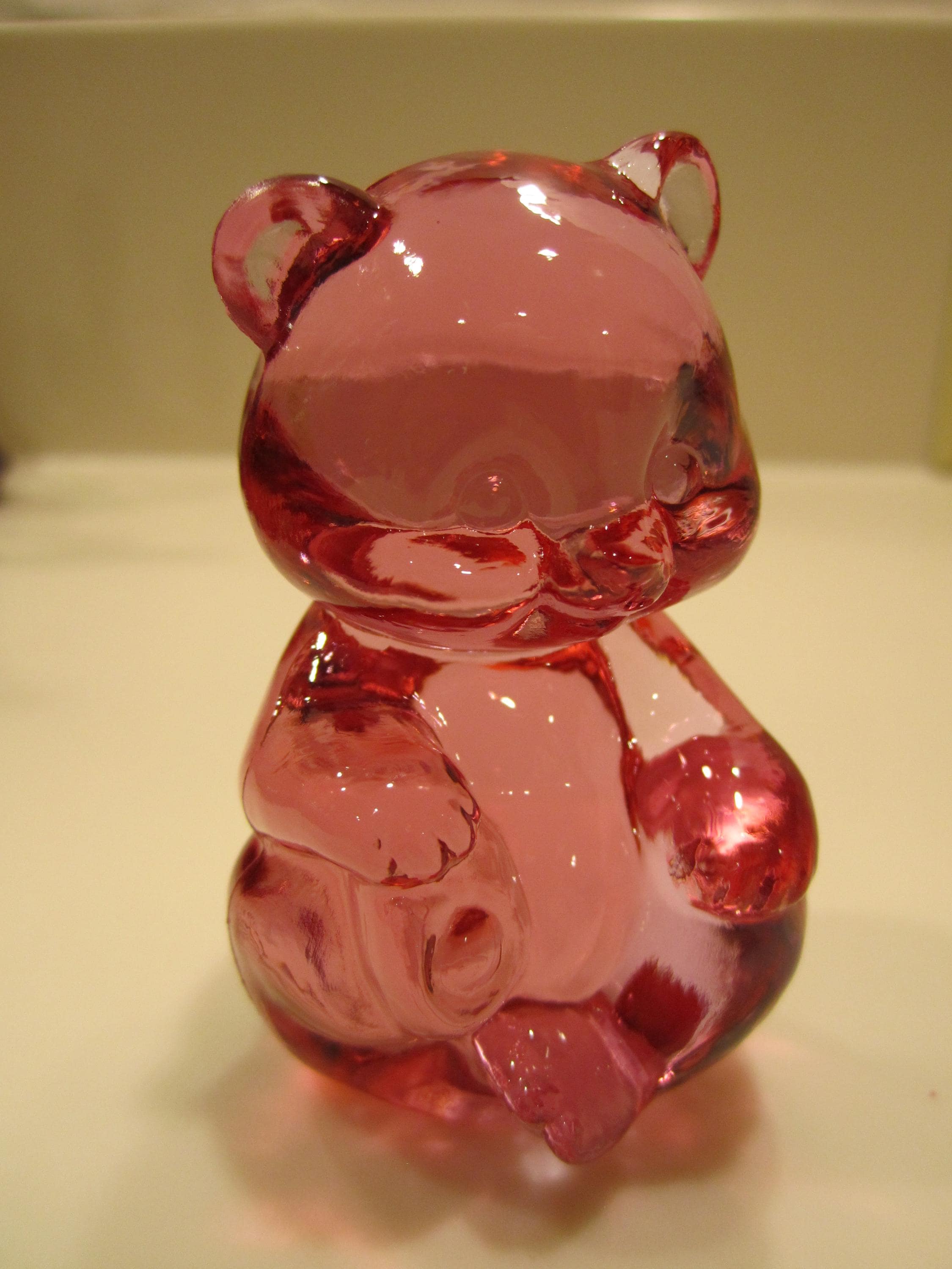 アンティーク　ピンクベア Fenton Pink Bear - Etsy