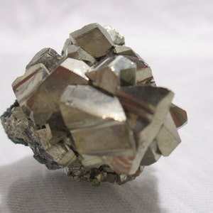 Thumbnail-Sized Pyrite Cluster with Chalcopyrite 6100x