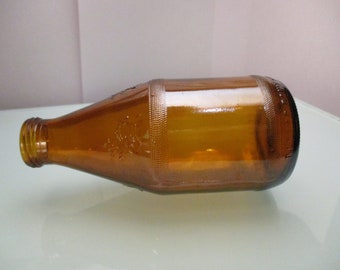 Vintage Amber Brown Anheuser-Bush Glass Beer Bottle 7550x