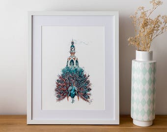 Peacock Lu - Poster - 30 x 40 cm