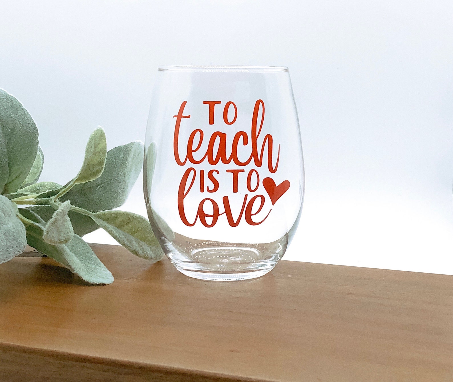 To Teach is to Love Glass Teacher Gift Gift From Student Etsy