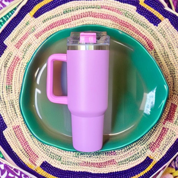 40 Oz Matte Handle Tumbler - Mauve