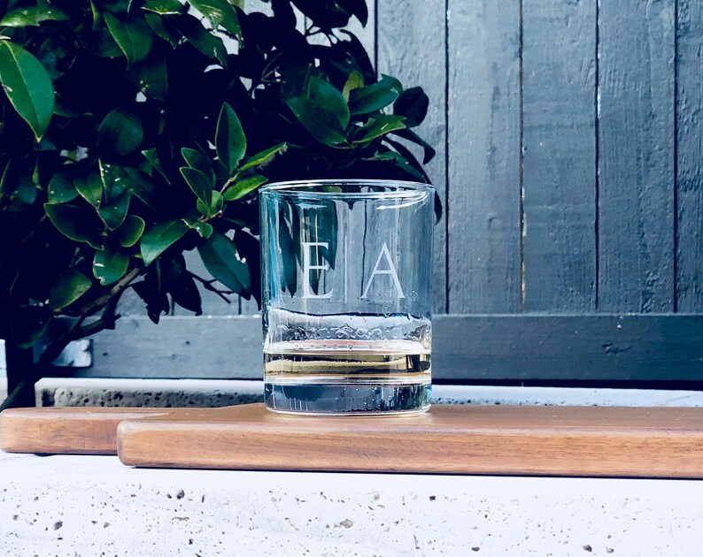 Initial Whiskey Tumbler Personalized Whiskey Glass Monogram Etsy