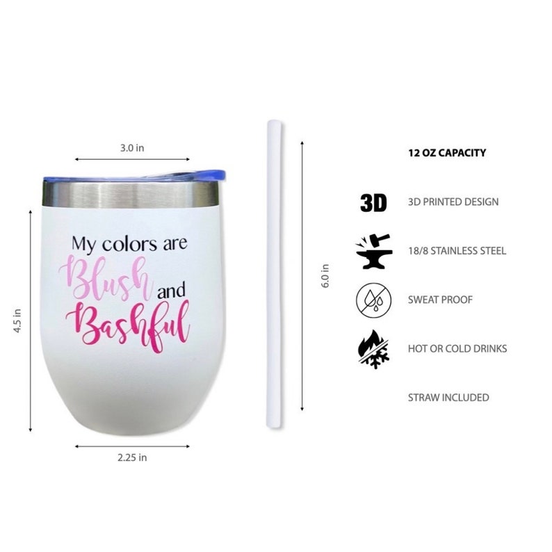 My Colors Are Blush and Bashful Tumbler Steel Magnolias Gift Etsy