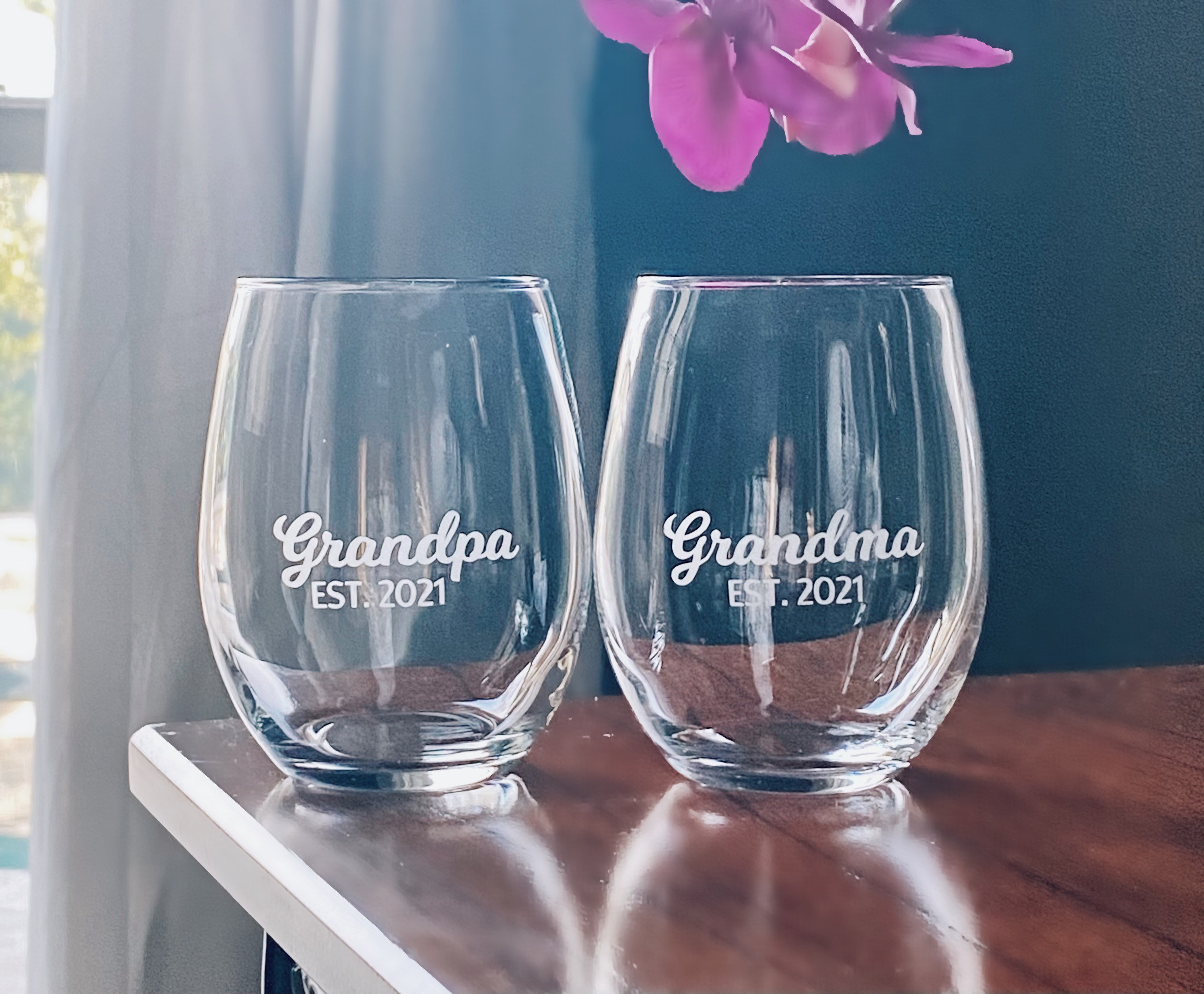 Gifts for Grandparents Grandparents wine glasses Etsy 日本