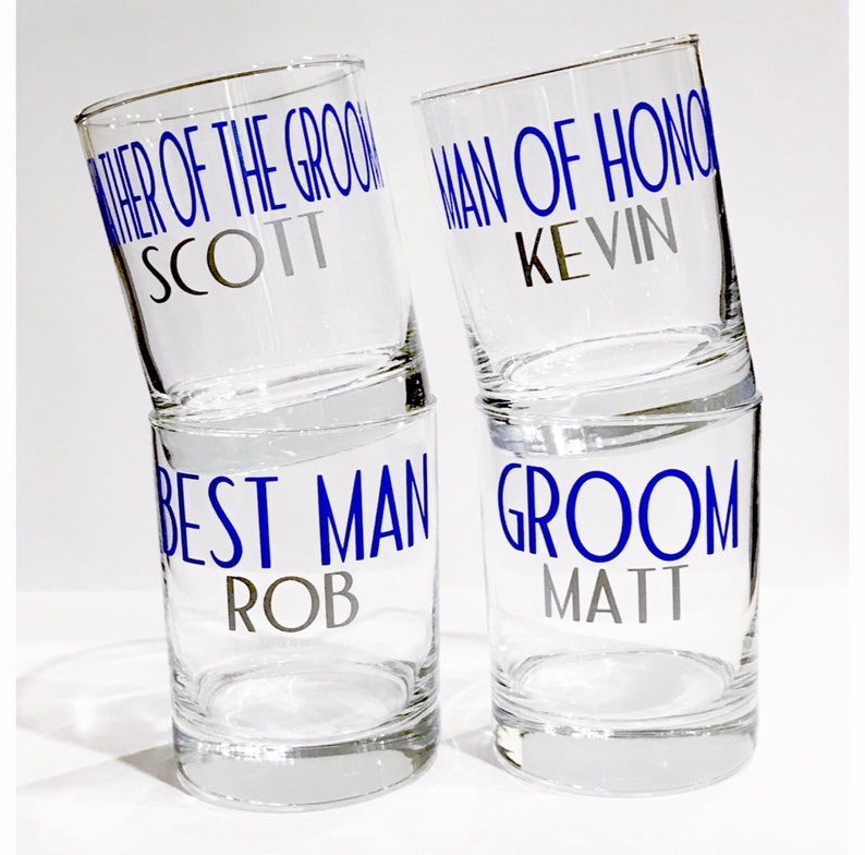 Groomsmen Whiskey Cocktail Glasses/ Personalized Glass/ Custom | Etsy