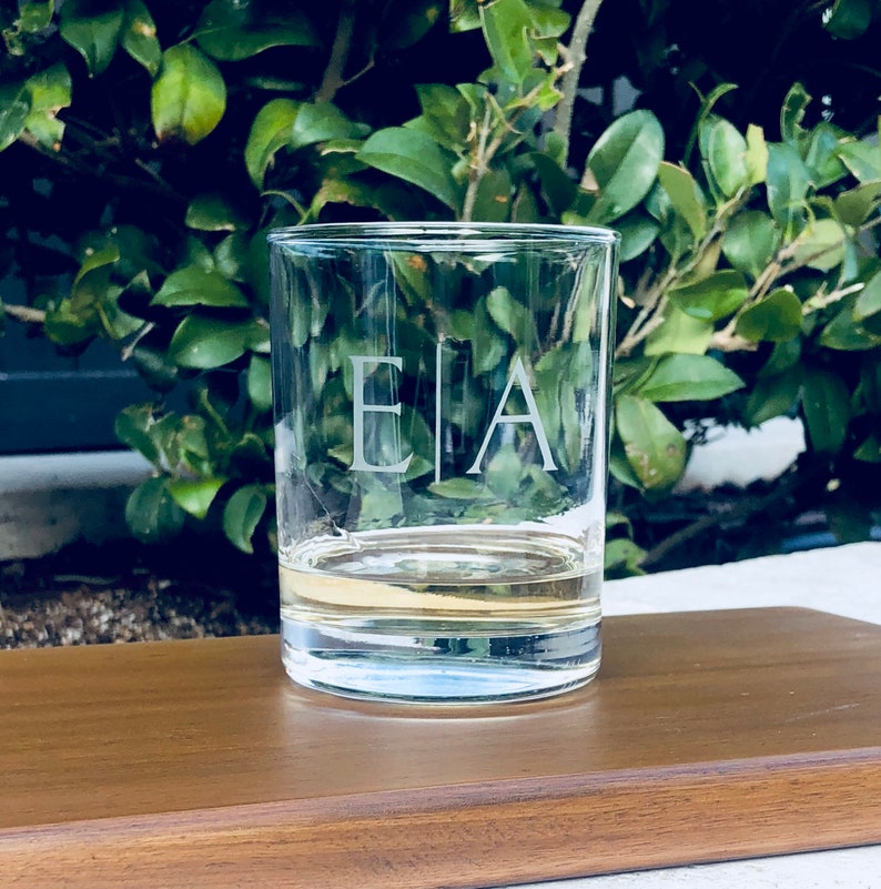 Initial Whiskey Tumbler Personalized Whiskey Glass Monogram Etsy