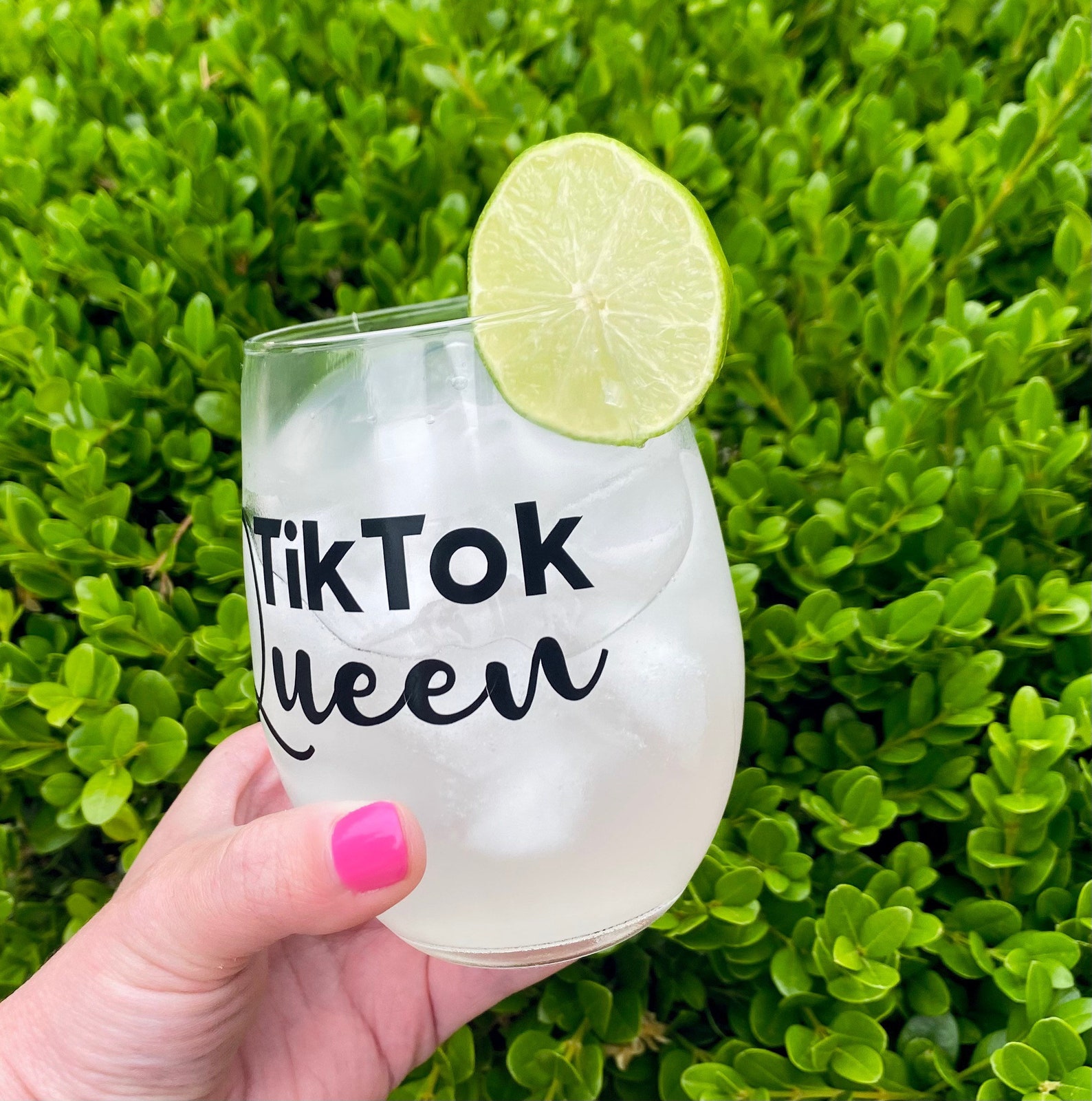 Tik Tok wine glass Tik tok queen Tik tok made me do it Eat | Etsy