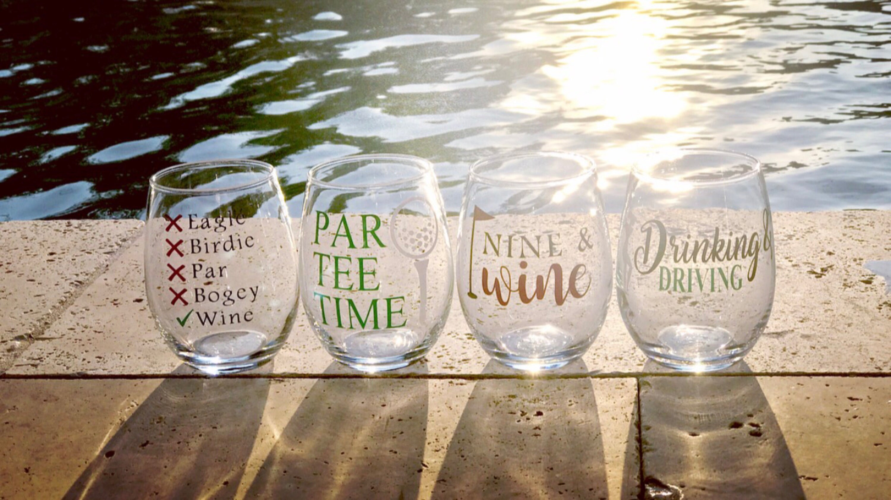 Nine and Wine Golf Wine Glass/ Nine and Whiskey Golf Glass/ Etsy