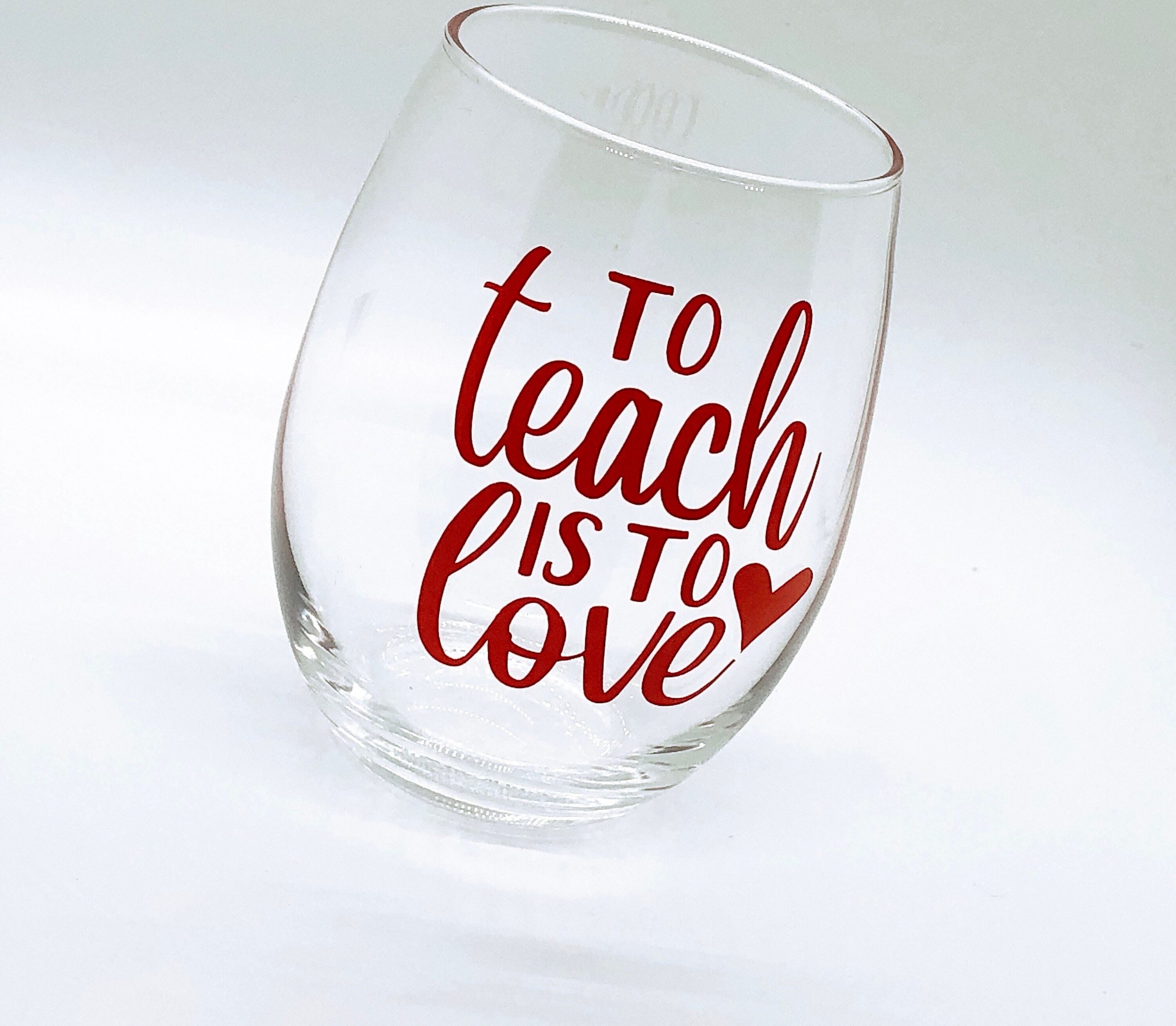 To Teach is to Love Glass Teacher Gift Gift From Student Etsy