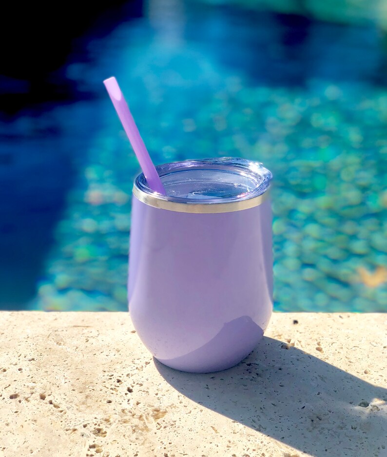 Customized lavender wine tumbler purple wine tumbler Etsy