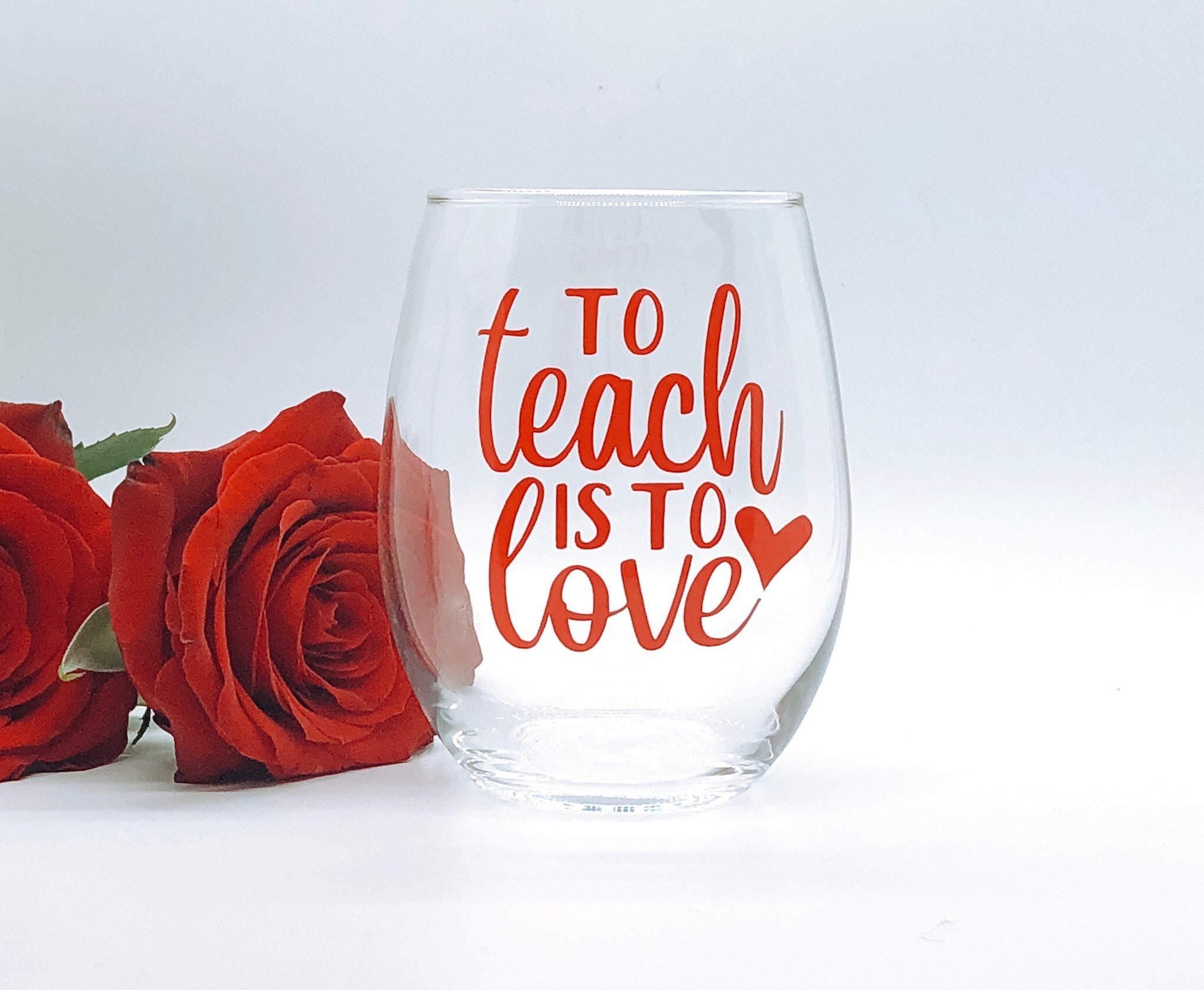 To Teach is to Love Glass Teacher Gift Gift From Student Etsy