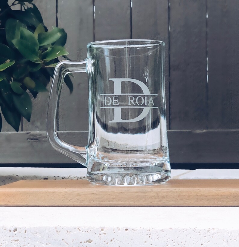 Monogram Beer Mug Personalized Beer Mug Custom Beer Mug Etsy