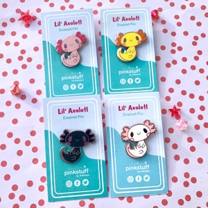 Cute Axolotl Enamel Pins